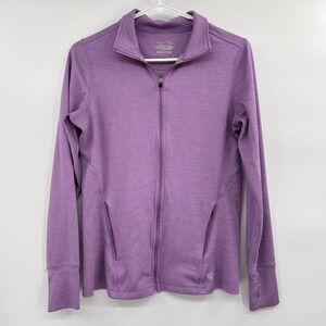 Straight Down Womens Full Zip Jacket Size Small Purple Performance Golf Athletic